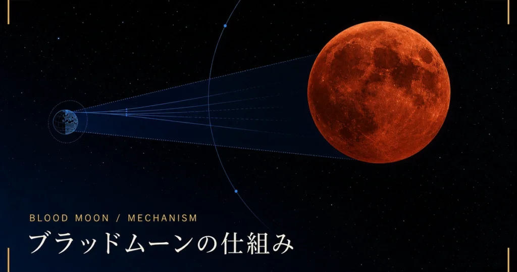 ブラッドムーンとは！月が赤黒く染まる皆既月食の仕組みと次に見える日
