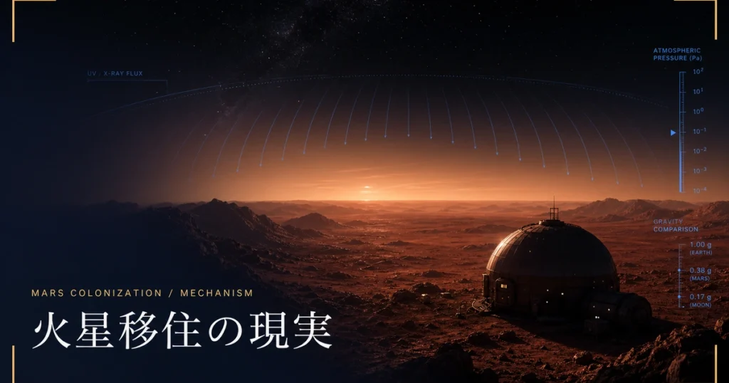 火星移住はどこまで可能か、重力・放射線・水の壁を解説