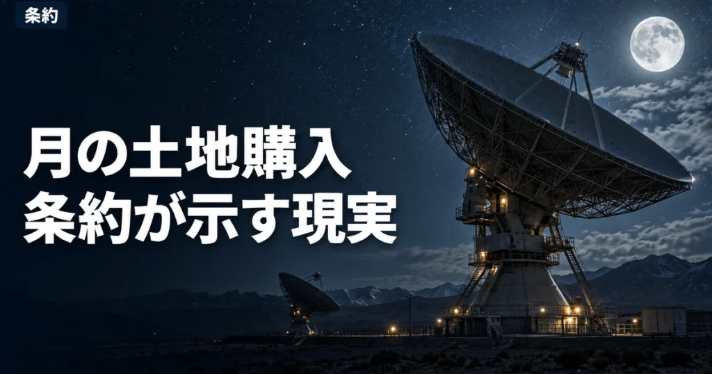 月の土地の購入で手に入るものと、宇宙条約が所有を認めない理由